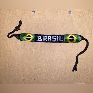 BRASIL Beaded Tie Bracelet BRAZIL